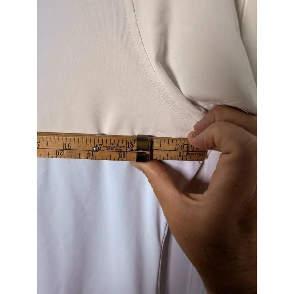 Peter Millar Women’s White Fitted Golf Polo Shirt SPF 50 Sz Large EUC